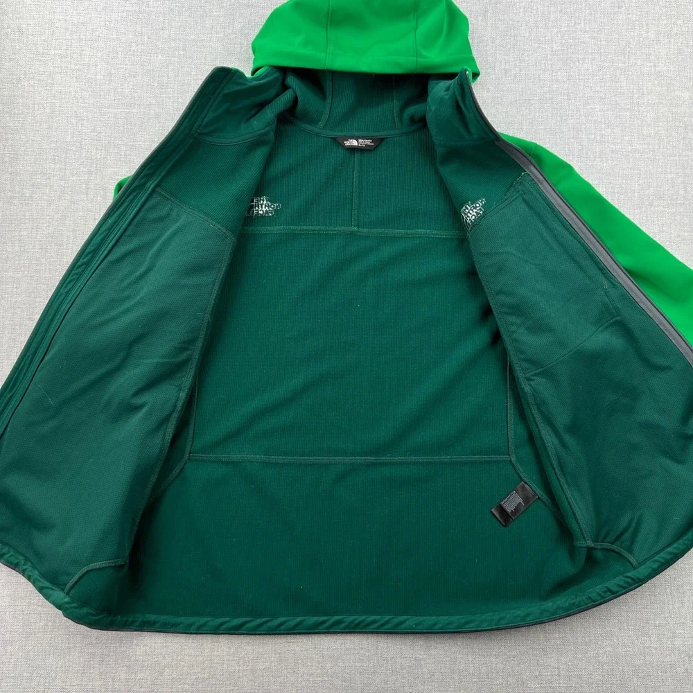 The North Face Apex Canyonwall Hybrid Hoodie Jacket Men XL Green Grey Full Zip
